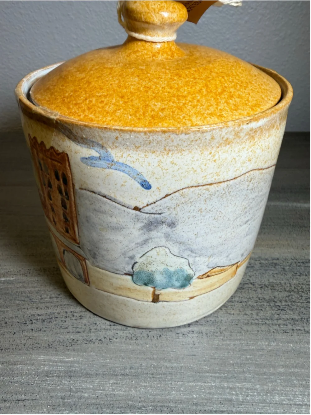 Vtg Pastisseria Costa Ripoll Spain Art Pottery Canister Jar Signed Albert Mofijo